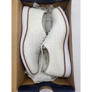 Cole Haan womens Original Grand Knit Wingtip Ii oxfords shoes Optical White 6 US